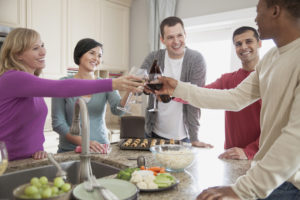 Holiday Hosting Guide: Your guests will likely gather around the social island for drinks, snacks, and games. Use the kitchen island and the other features in your Singh home to create a festive holiday party.